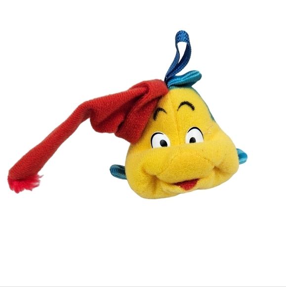 Vintage McDonald's Disney‎ Little Mermaid Flounder Plush Christmas Ornament - Picture 2 of 9